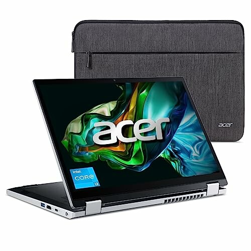 Acer convertible laptop with a protective case.