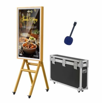 43 Inch Wooden Mobile Digital Signage Display