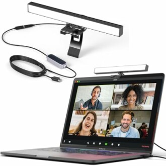 Laptop screen light attached with video call display