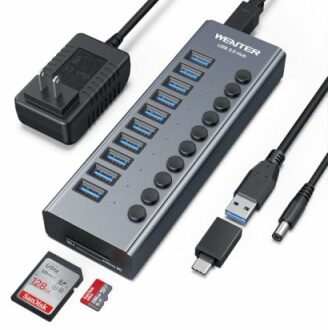 Wenter 10-Port USB Hub